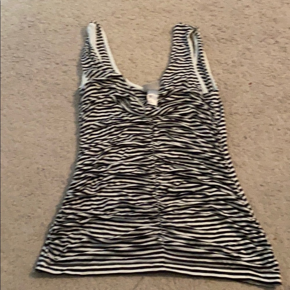 Black and white stripe tank